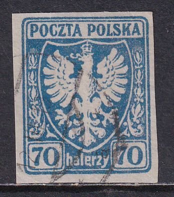 Poland 1919 Sc 70 Polish Eagle Stamp Used