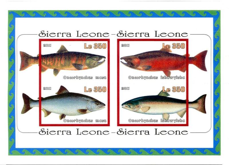 SIERRA LEONE SHEET IMPERF MARINE LIFE