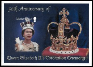 Montserrat 2003 - Queen - IMPERF Souvenir Stamp Sheet - Scott #1078 - MNH