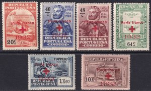 Portugal 1932 Sc 1S36-41 red cross franchise set MH*