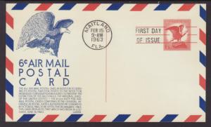 US UXC4 Eagle C Andersen Blue Unaddressed FDC