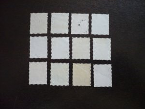 Stamps - Netherlands - Scott# 344-349,352-355,358 - Used Part Set of 12 Stamps