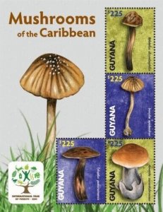 Guyana - 2012 - Mushrooms Of The Caribbean - Sheet 4 - MNH