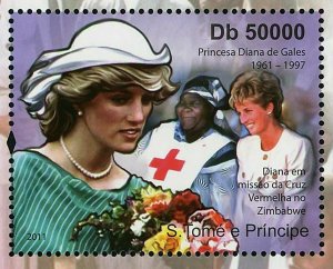 Princess Diana Stamp Royal Family Historica Figure Red Cross S/S MNH #4870-4871 