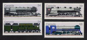 Canada Railway Locomotives 4th series 4v T2 1986 MNH SC#1118-1121