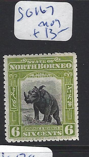 NORTH BORNEO   (PP2807B)  6C RHINOCEROS SG 167   MOG