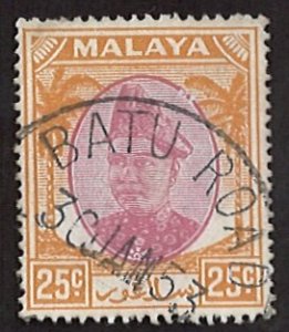 1949 Sultan Hisamuddin Alam Shah 25c (LL-54)