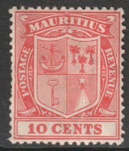 MAURITIUS  172  SINGLE  10¢  MINT LIGHT HINGE  SHERWOOD STAMP