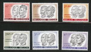 BELGIUM Scott B684-B689 MNH** 1961 Portrait set