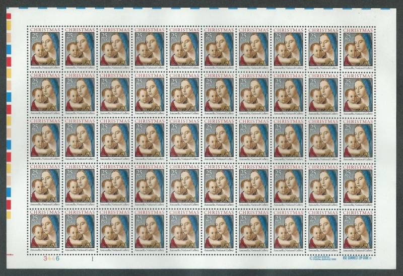 United States  Scott 2514  Sheet  MNH     Christmas