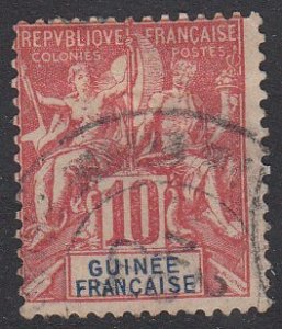 French Guinea 6 Used CV $40.00