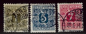 Denmark SC P1-P3 Used F-VF hr SCV$17.50...Worth a Close Look!