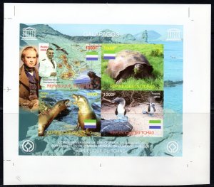 Chad 2008 GALAPAGOS Turtles-Seals-Iguana-Penguins-UNESCO FINAL PROOF IMPERF.MNH