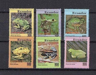 FROG TOAD AMPHIBIANS ECUADOR Sc#1299-304 MNH