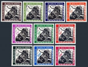 Burkina Faso O1-O10, MNH. Michel D1-D10. OFFICIAL stamps 1963. Elephant.