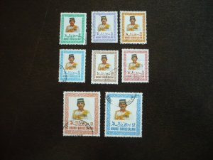 Stamps - Brunei - Scott# 333-335,338-342 - Used Part Set of 8 Stamps