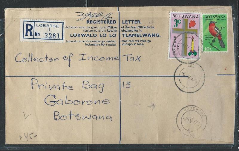 BOTSWANA (1012B) 1973 FORMULA RLE UPRATED 10C+3C TO  GABERONES