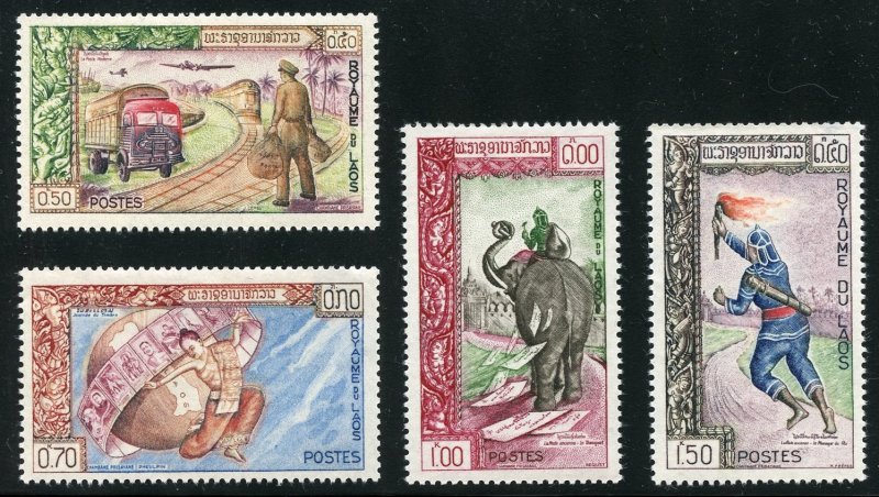 Laos Group of 30 stamps - Scott 41-43, 48-65, 70-73, 77-80, 88 Mint and Unused