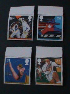 ​GREAT BRITAIN-1991 SC# 1378-81 WORLD STUDENTS GAMES SET-MNH VF-LAST ONE