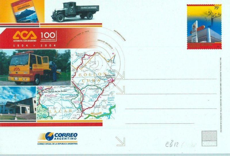 93401 - ARGENTINA - POSTAL HISTORY - Stationery CARD 2004 - Transport MAPS