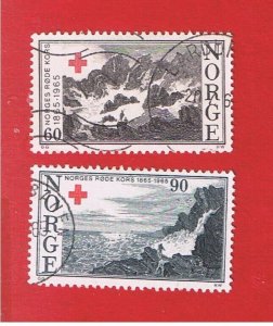 Norway #473-474  VF used   Red Cross   Free S/H