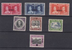 Niue 1937/38/40 Sets (3) SG75/77 MLH BP8498