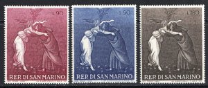 Thematic stamps SAN MARINO 1968 XMAS 853/5 mint