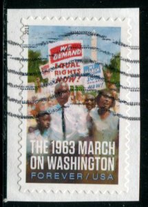 4804 US (46c) March on Washington SA, used on paper