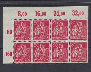 Germany, 145, Iron Workers Upper Left Block(8),**MNH**