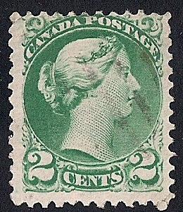 Canada #36 2 cent Queen Victoria Stamp used AVG