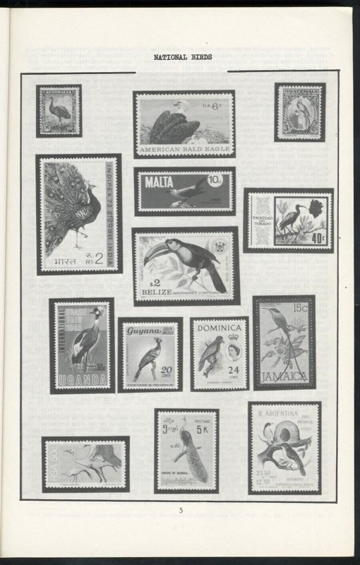 CATALOGUES Thematics Birds of the World in Philately 252pgs pub 1984.