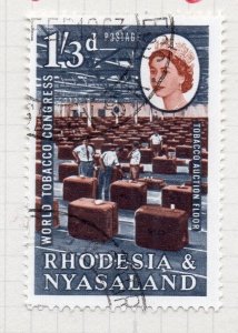 Rhodesia Nyasaland 1963 Tobacco Early Issue Fine Used 1S.3d. NW-203951