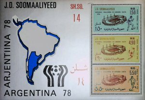 1978 Somalia World Cup Football Championship Argentina MNH** Sheet 16962-