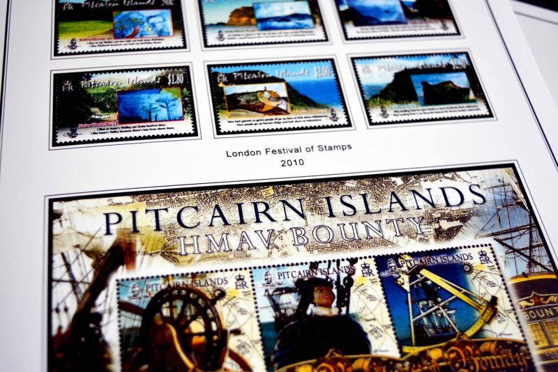 COLOR PRINTED PITCAIRN ISLANDS 1940-2010 STAMP ALBUM PAGES (118 illustr. pages)