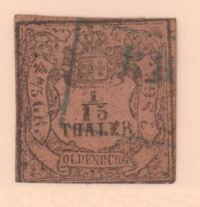 German States- Oldenburg, Scott #2, Type II Forgery