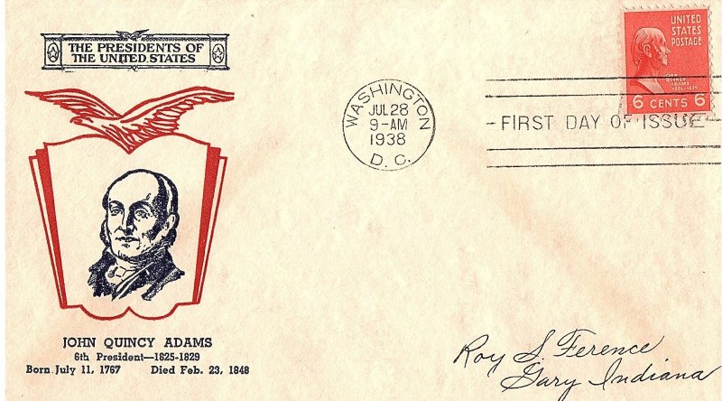 USA 1938 Scott 811 First Day Cover Cachet
