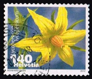 Switzerland 2012,Sc.#1440-2 used Flowers of vegetable plants: Tomatoes, Beans,