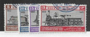 Egypt Sc 168-171  set of 4 trains  used VF