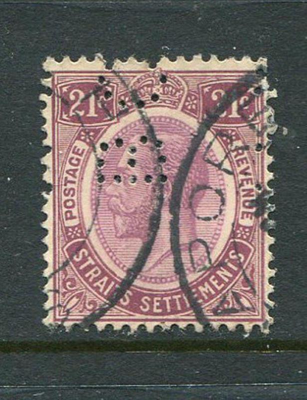 Straits Settlements #160 BC Perfin Used