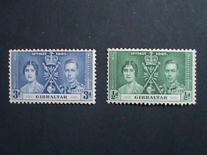 GIBRALTAR STAMP-1937 SC#104//6 CORONATION ISSUE STAMPS MINT SET VF