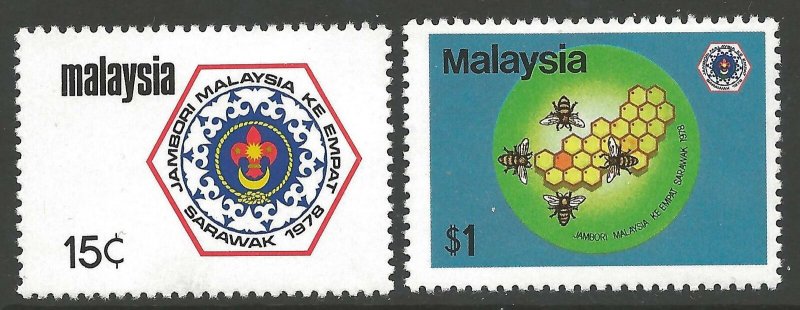 MALAYSIA SG177/8 1978 4th MALAYSIAN BOY SCOUT JAMBOREE MNH