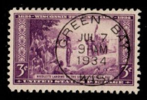 United States #739 used first day cancel