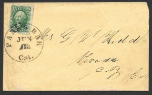 Doyle's_Stamps: Parks Bar, CA, Postal History w/#14 on Cover
