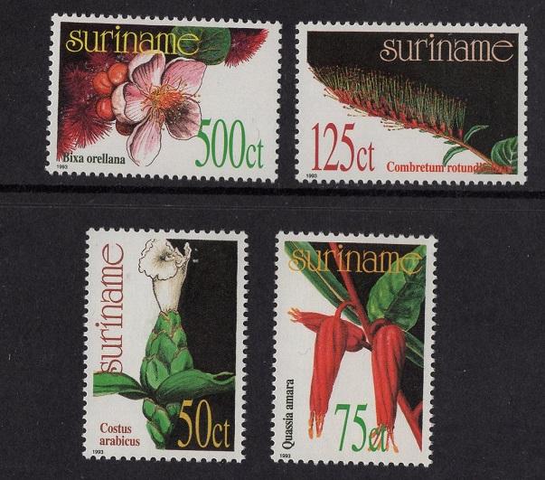 Surinam  #938-941  1993  MNH  medicinal plants