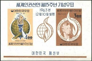 Korea South 1963 SG491 Declaration of Human Rights MS MNH