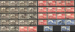 Great Britain Sc# 309-311 Assorted Used Lot/38 1955 2sh6p-10sh Elizabeth II