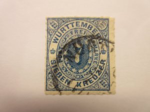 German States WURTTEMBERG Scott 50 USED Lot11 Cat $17.50