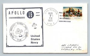 1971 APOLLO 15 - US Navy - USS Austin LPD 4- F3255