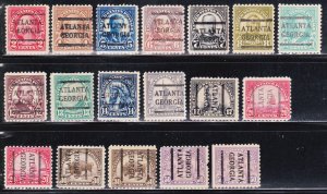 Precancels - Atlanta, GA PSS L-3 E Perf 11 - 18 Different Issues