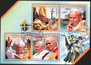 Niger 2014 Pope John Paul II Sheet Used / CTO